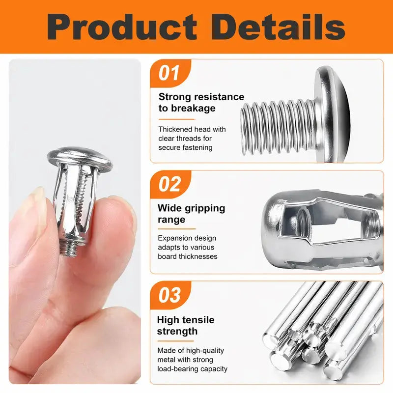 Heavy-Duty Petal Expansion Rivet Nuts Set for Hollow Walls | Buy 1 Get 1 Free