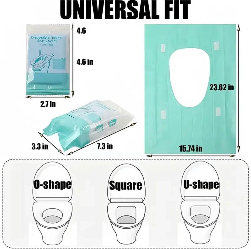 XL Disposable Toilet Seat Covers - 100% Waterproof & Full Coverage Guard | Buy 3 Get 2 Free