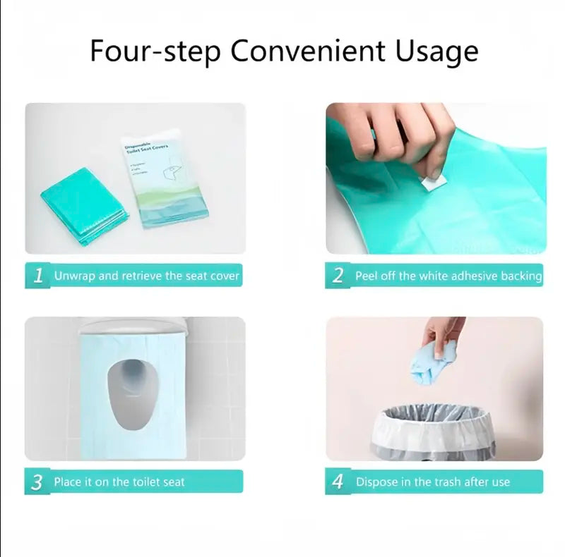 XL Disposable Toilet Seat Covers - 100% Waterproof & Full Coverage Guard | Buy 3 Get 2 Free