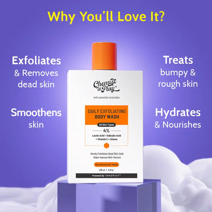 Smooth Rough & Bumpy Skin Instantly with Daily Exfoliating Body Wash | Buy 1 Get 1 Free