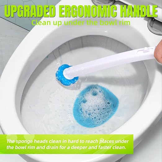 Disposable Toilet Bowl Cleaner System with Pre-Loaded Refills
