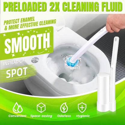 Disposable Toilet Bowl Cleaner System with Pre-Loaded Refills