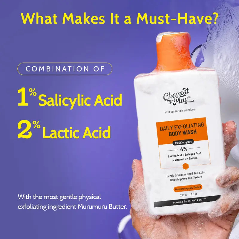 Smooth Rough & Bumpy Skin Instantly with Daily Exfoliating Body Wash | Buy 1 Get 1 Free