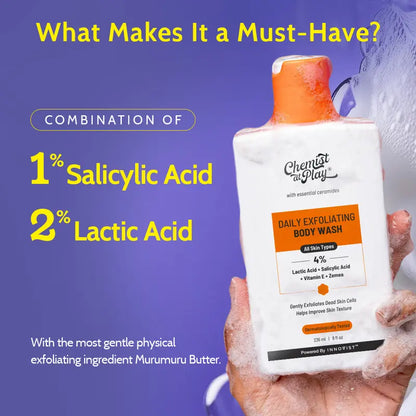 Smooth Rough & Bumpy Skin Instantly with Daily Exfoliating Body Wash | Buy 1 Get 1 Free