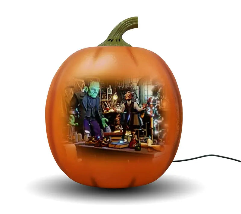Animated Talking Pumpkin with Built-in Projector & Speaker