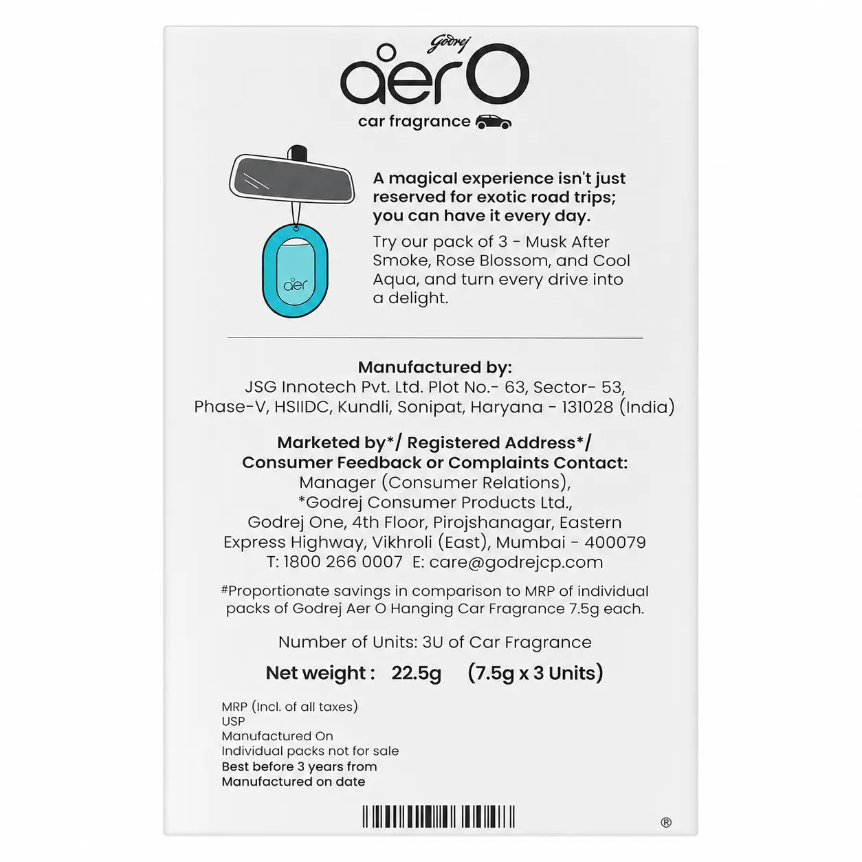 30-Day Leak-Proof Car Air Freshener Gel Pack | Buy 1 Get 1 Free