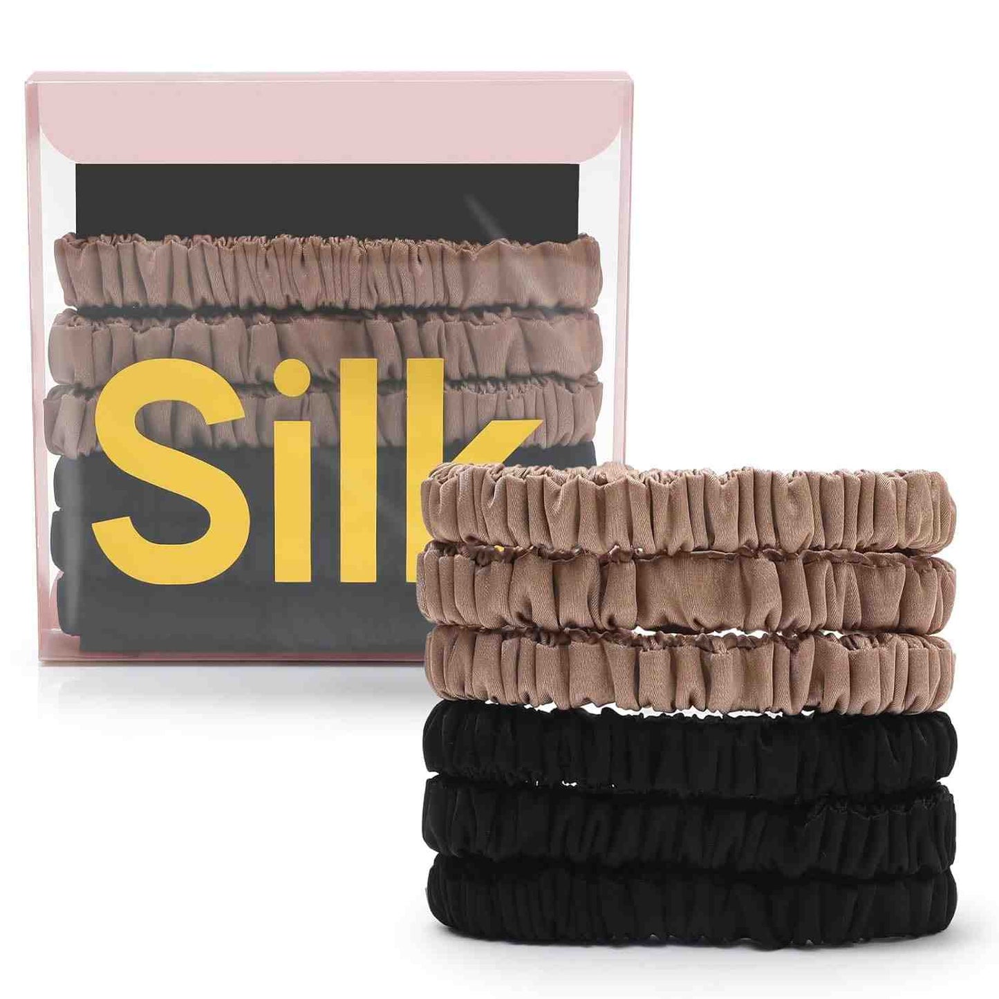 100% Mulberry Silk Scrunchies Set – Zero Damage & Anti-Frizz Hair Ties | Buy 1 Get 1 Free