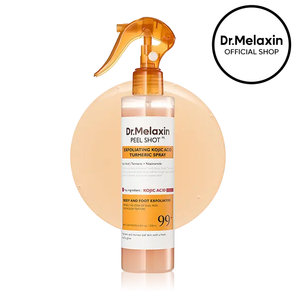 Spray & Smooth Kojic Acid Turmeric Exfoliator for Body KP Bumps & Dark Spots