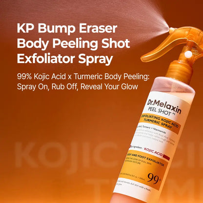 Spray & Smooth Kojic Acid Turmeric Exfoliator for Body KP Bumps & Dark Spots