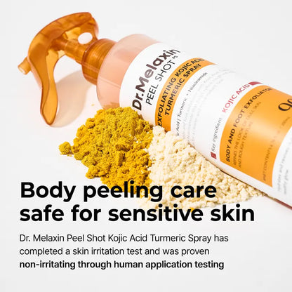 Spray & Smooth Kojic Acid Turmeric Exfoliator for Body KP Bumps & Dark Spots