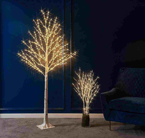 Lighted Birch Twig Tree – Warm Ambient Fairy Glow for Home & Holiday Decor