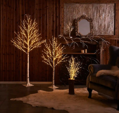 Lighted Birch Twig Tree – Warm Ambient Fairy Glow for Home & Holiday Decor