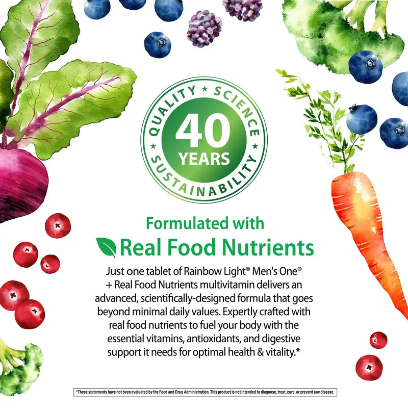 Daily High-Potency Men’s Multivitamin with Real Food Nutrients