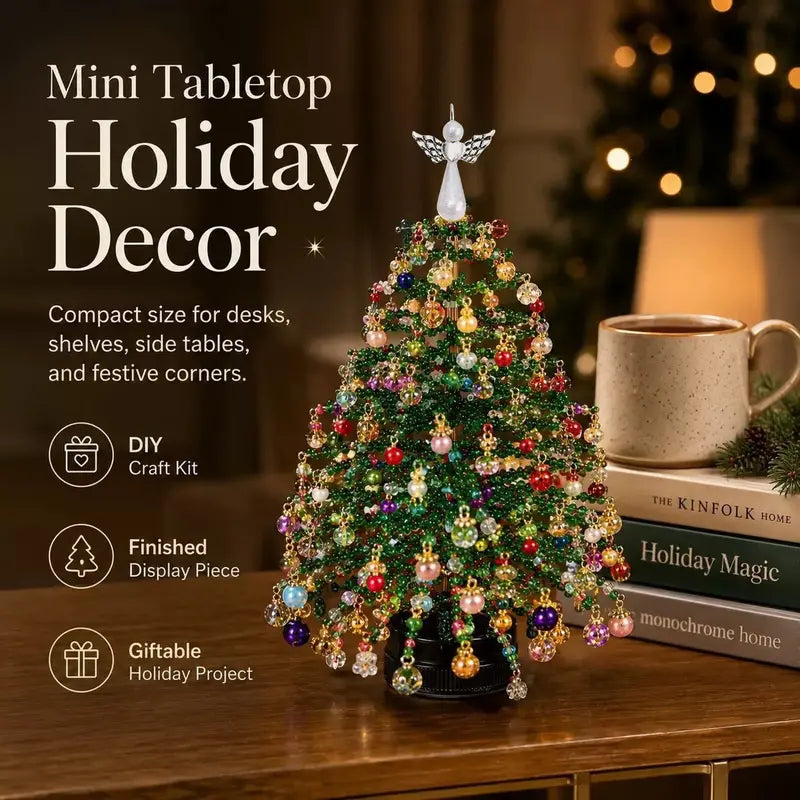 DIY Crystal Beaded Christmas Tree Kit – Craft Your Own Sparkling Holiday Magic | Buy 1 Get 1 Free