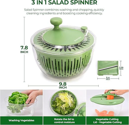 Multi-Function Salad Spinner & Vegetable Slicer Set