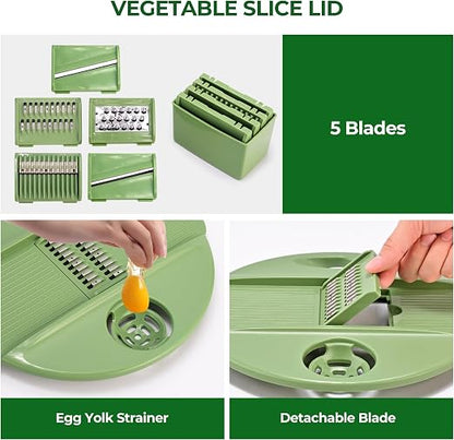 Multi-Function Salad Spinner & Vegetable Slicer Set