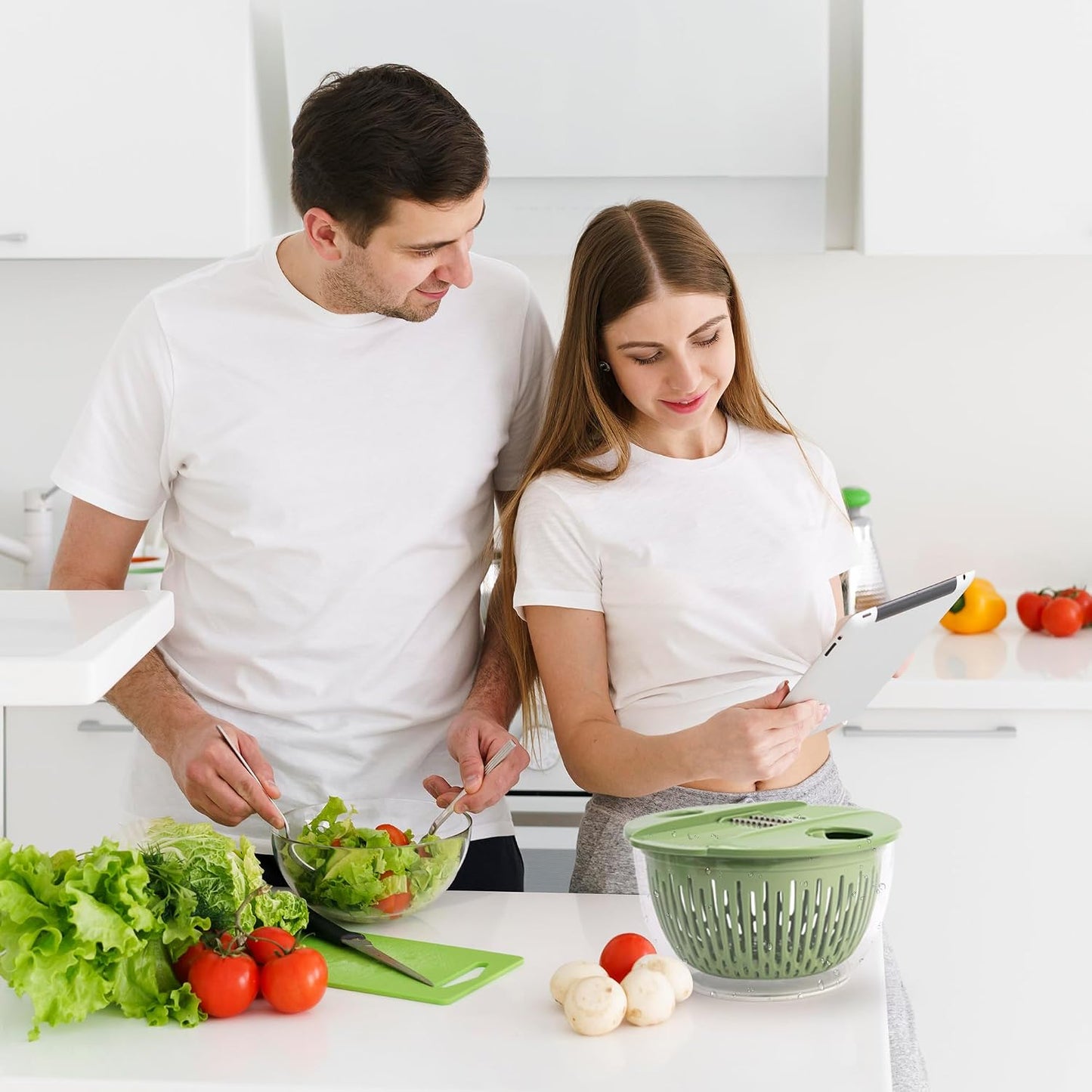 Multi-Function Salad Spinner & Vegetable Slicer Set