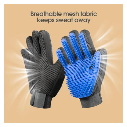 Silicone Pet Grooming Gloves – Two-Pair Set original product photo
