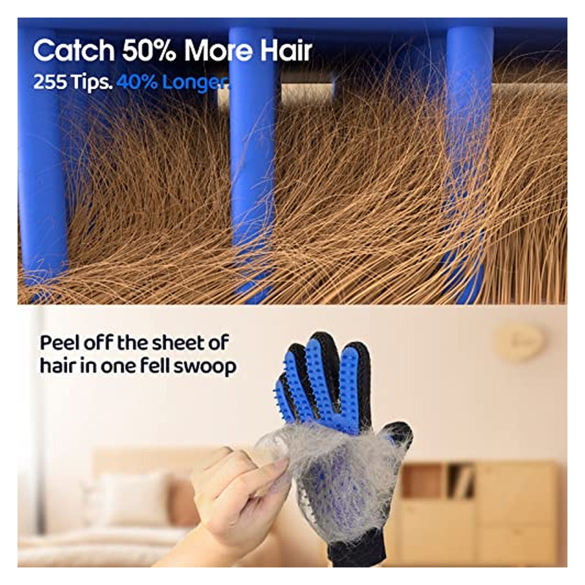 Silicone Pet Grooming Gloves – Two-Pair Set original product photo