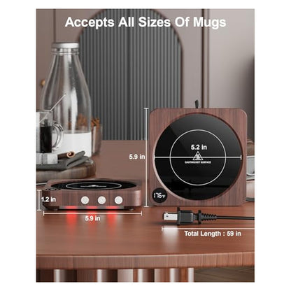 Digital Mug Warmer with Timer – Wood Finish original product photo