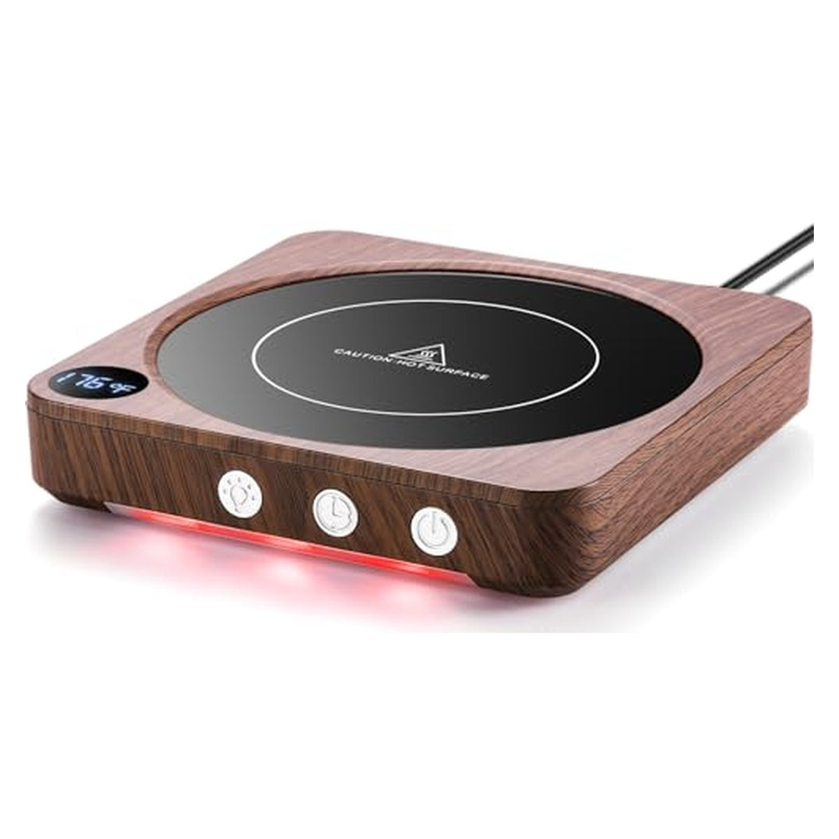 Digital Mug Warmer with Timer – Wood Finish original product photo
