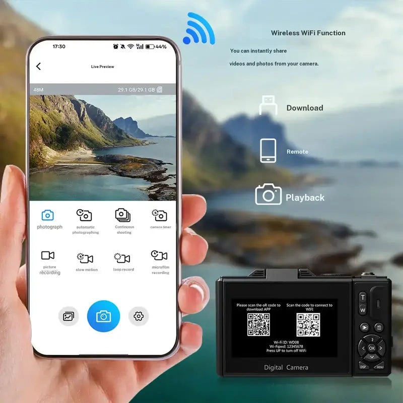 WIKICO 4K Digital Camera – 64MP, Flip Screen & Two-Battery Kit – original image 8