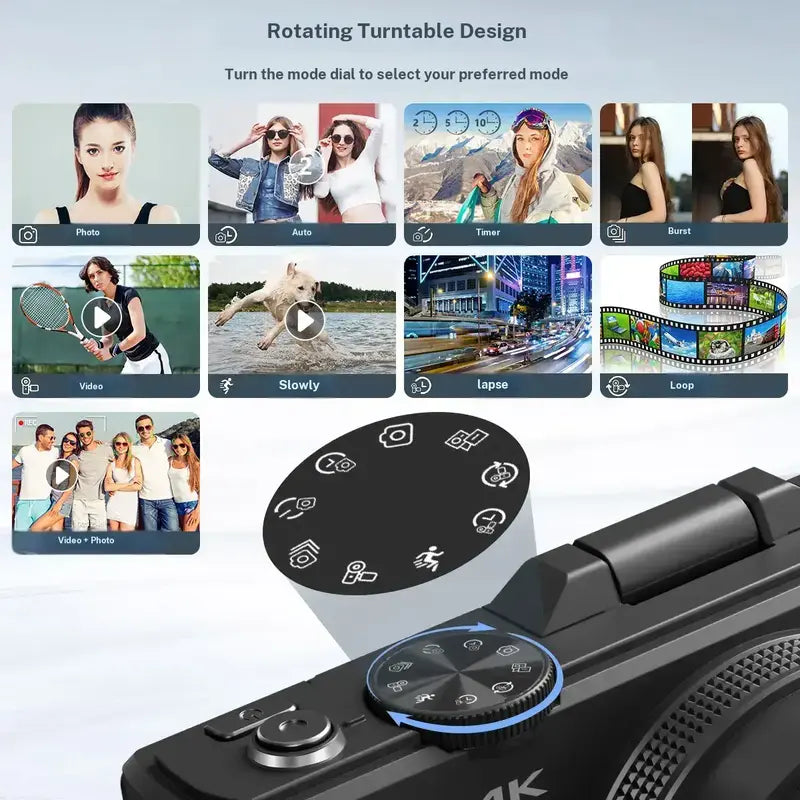 WIKICO 4K Digital Camera – 64MP, Flip Screen & Two-Battery Kit – original image 7