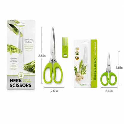 Five-Blade Herb Scissors - Two Short-Size Pairs original product photo 3