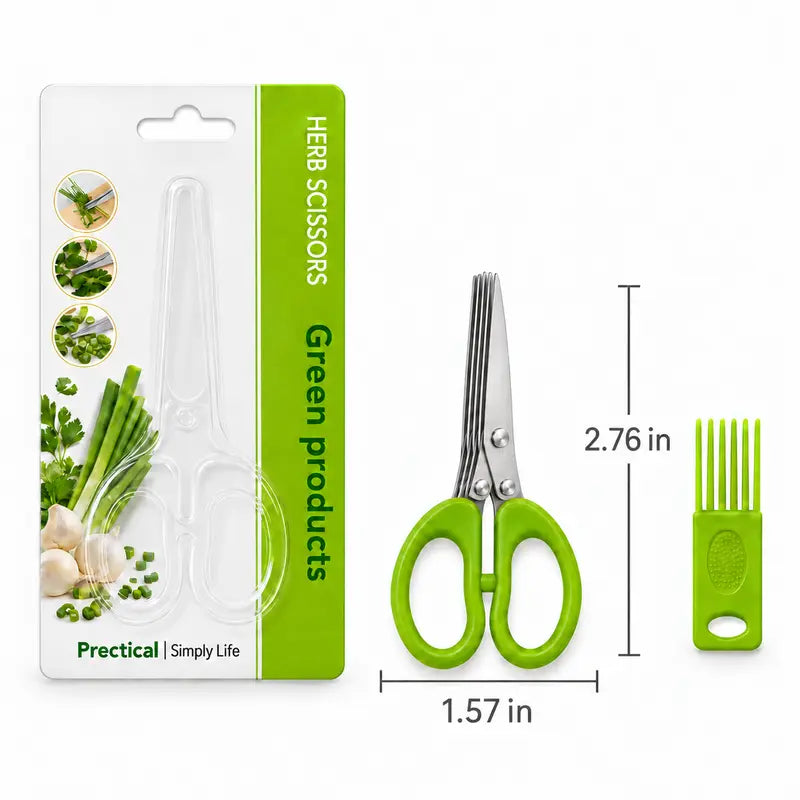Five-Blade Herb Scissors - Two Short-Size Pairs original product photo 1