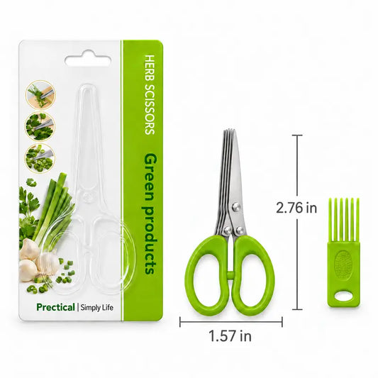 Five-Blade Herb Scissors - Two Short-Size Pairs original product photo 1