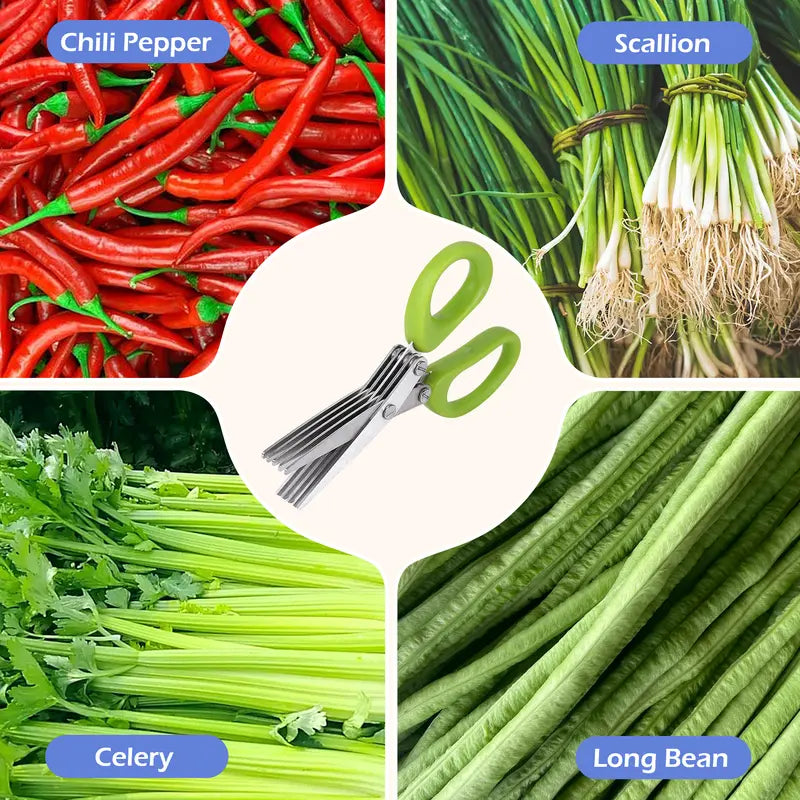 Five-Blade Herb Scissors - Two Short-Size Pairs original product photo 6