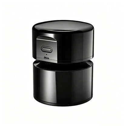 Black mini desktop vacuum