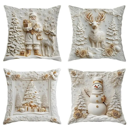 Christmas Throw Pillow Covers – Four-Piece Set – set 1