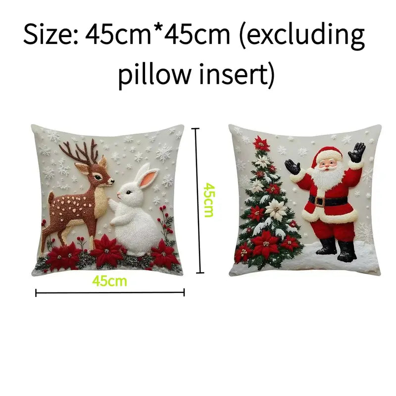 Christmas Throw Pillow Covers – Four-Piece Set – product view