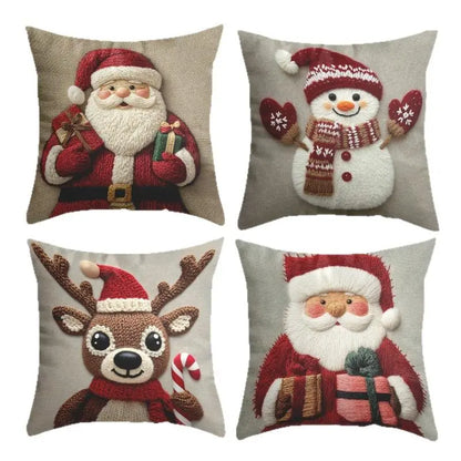 Christmas Throw Pillow Covers – Four-Piece Set – set 2