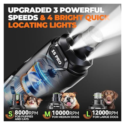 Quiet LED Dog Nail Grinder Kit – Black original product photo