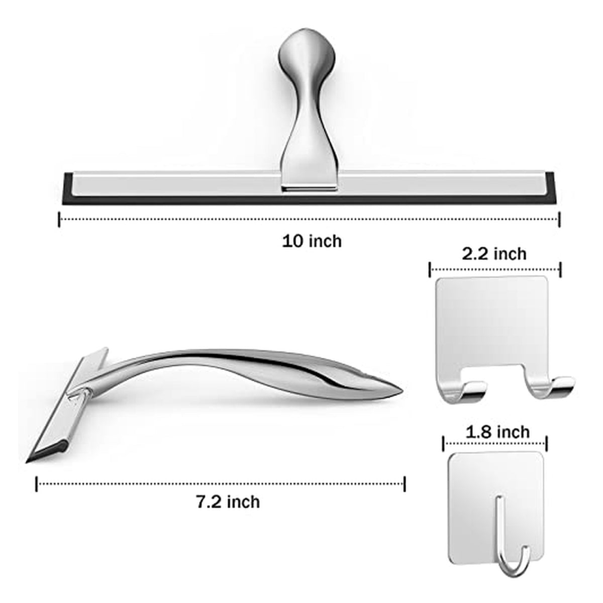Stainless Steel Shower Squeegee with Two Hooks original product photo