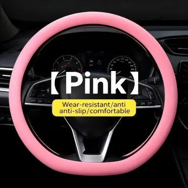 Textured Steering Wheel Covers – Matching Duo – 【Rubber model】Pink