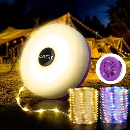 OGERY Rechargeable Camping String Light – Purple source view 1
