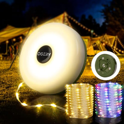 OGERY Rechargeable Camping String Light – Green source view 1