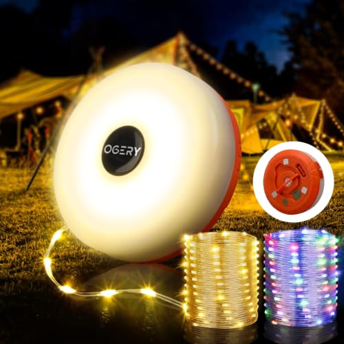 OGERY Rechargeable Camping String Light – Orange source view 1