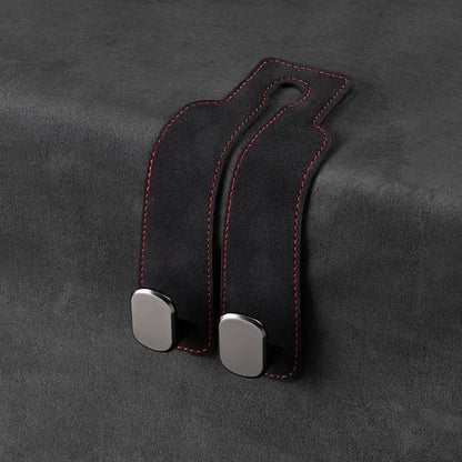 PU Leather Car Seat Back Storage Hook - Car seat hook Black