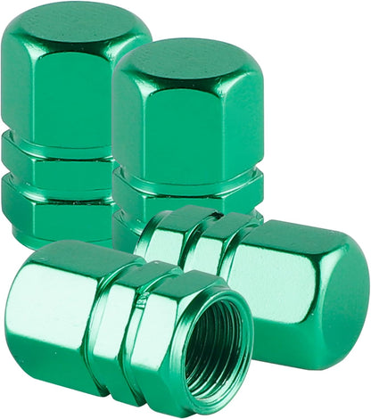Green — Alpmosn Aluminum Tire Stem Valve Caps Wheel Tire Caps (4PCS Green)