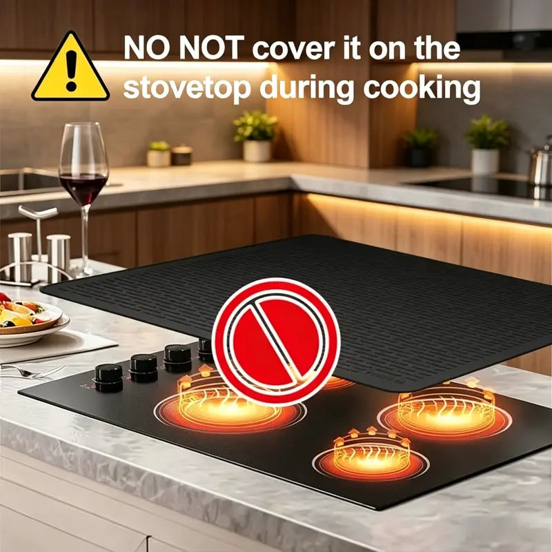 Silicone Stove Top Cover Mats – 28 × 20 in Matching Duo – product view