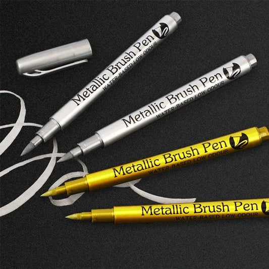 Gold & Silver Metallic Craft Pens – Eight-Pen Set – source product view