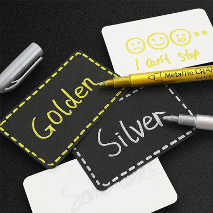 Gold & Silver Metallic Craft Pens – Eight-Pen Set – source product view