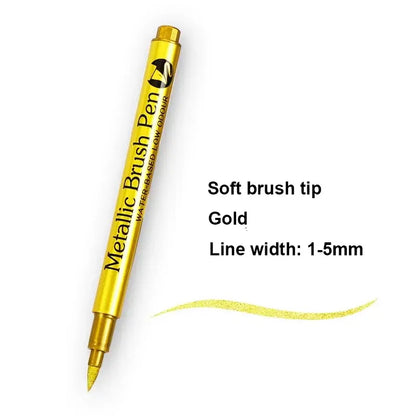 Gold & Silver Metallic Craft Pens – Eight-Pen Set – source product view