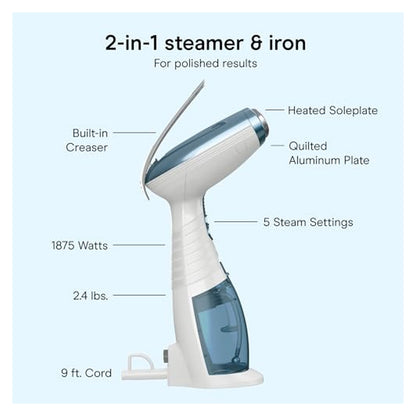 Handheld Garment and Upholstery Steamer – Blue original product photo