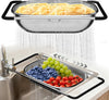 Expandable Fine Mesh Over-Sink Colander — Light Black