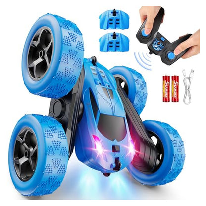 QUNREDA 4WD RC Stunt Car with USB-C Batteries — 1-blue